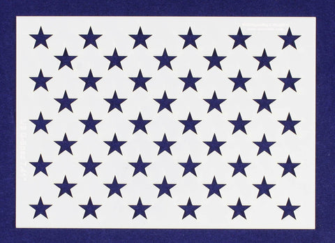 50 Star Field Stencil 14 Mil -US G Spec 5 1/4" x 7.41" Long Star Field- Painting /Crafts/ Templates