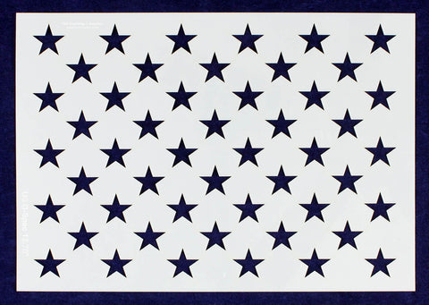 50 Star Field Stencil-G-Spec14 Mil -9"H X 12.70L" - Painting /Crafts/ Templates