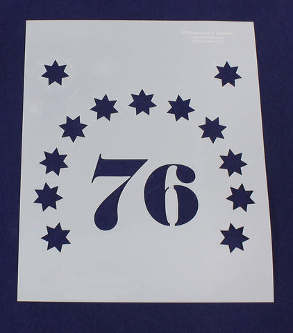13 Star Field Stencil - Bennington- Neat-US/American Flag - 7 x 6 Inches