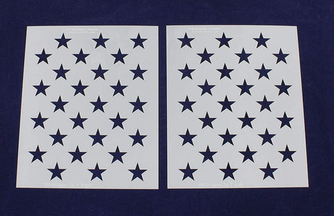 50 Star Field Stencil US American Flag G-Spec 17.5 x 24.7 Inches 2 Piece Stencil Set