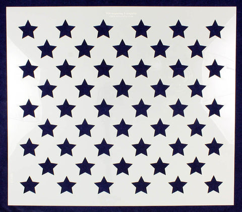 50 Star Field Stencil 14 Mil -20"W x 17.5"H - Painting /Crafts/ Templates