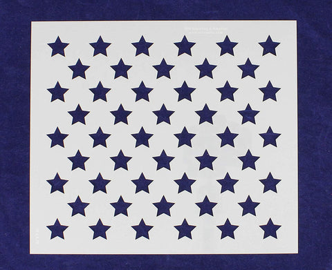 50 Star Field Stencil 14 Mil -10"W X 8.75"H - Painting /Crafts/ Templates