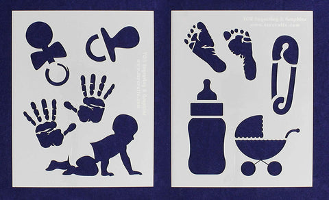 Baby-Infant Toys Stencils -Mylar 2 Pieces of 14 Mil 8" X 10" - Painting /Crafts/ Templates