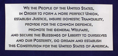 Preamble of Constitution -USA -1 Piece Stencil Painting /Crafts/ Templates