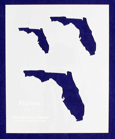 State of Florida 8x10 Stencil (2", 3", 4") 14 Mil Mylar - Painting/Crafts/ Templates