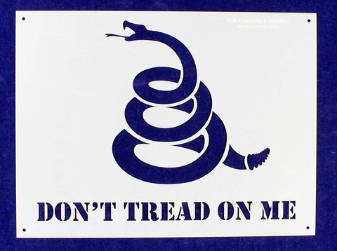 Don't Tread on Me with Grass -Gadsden Flag 2 PC Stencil Set Painting/CraftsTemplate
