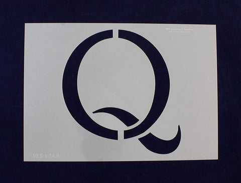 Letter Q Stencil 14 Mil -10.5" H x 14.8" W - Painting/Crafts/Templates