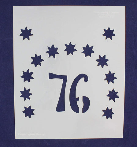 13 Star Field Stencil - Bennington- Messy-US/American Flag - 7 x 6 Inches