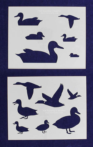 Duck 2 Piece Stencil Set 14 Mil 8 X 10 Inches Painting /Crafts/ Templates