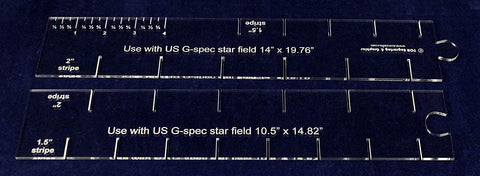 2 Piece Set- Flag Stripe Marker-1/8" Acrylic-14.82 & 19.76