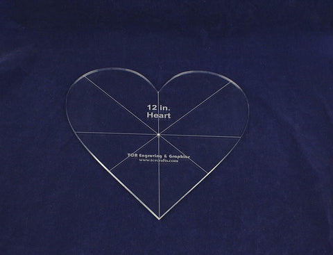 Heart Template 12 Inches - 1/4 Inch Thick