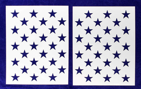 50 Star Field Stencil 14 Mil 2 Pc-G-Spec -19.38"H x 27.36" W - Painting /Crafts/ Templates