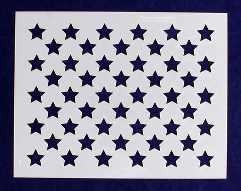 50 Star Field Stencil 14 Mil -9"H X 11.5L" - Painting /Crafts/ Templates