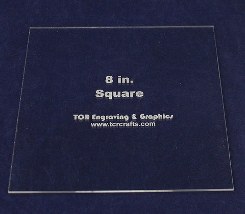 8" Square - Actual Size - no Seam 1/8"