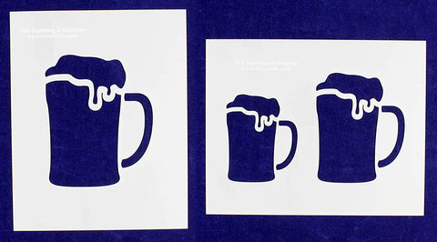 Beer Large-2 Piece Stencil Set 14 Mil 8" X 10" Painting/Crafts/ Templates
