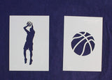 Basketball Stencils 2 Piece Set 5 x 7 Inches