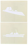 U.S. Navy Ships-Destroyers- 2 Piece Stencil Set 14 Mil 8" X 10" Painting /Crafts/ Templates