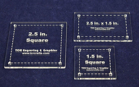3 Piece Square/Rectangle Set B Quilting Templates