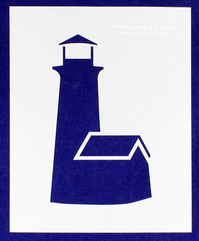 Lighthouse Stencil Mylar 1 Piece of 14 Mil 12" X 15" - Painting/Crafts/Templates