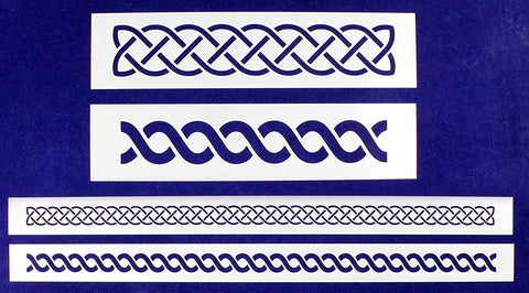 Celtic Knot Border 4 Piece Stencil Set-Border-14 Mil -Painting/Crafts/Templates