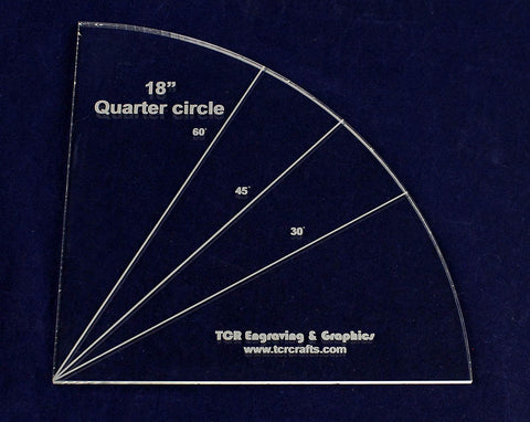 Quarter Circle 18"- 1/4" Clear Acrylic