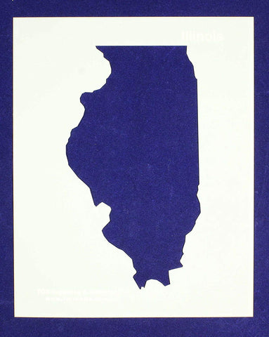 State of Illinois Stencil 14 Mil 8" X 10" Painting /Crafts/ Templates