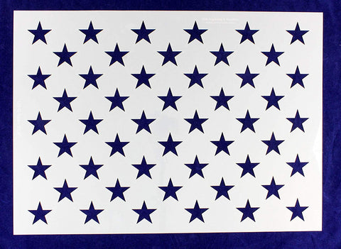 50 Star Field Stencil-G-Spec14 Mil -16.15"H X 22.80L" - Painting /Crafts/ Templates