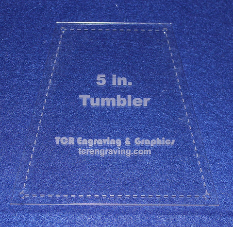 5" Tumbler Quilt Template - With Seam Allowance/Holes -Clear 1/8" Acrylic